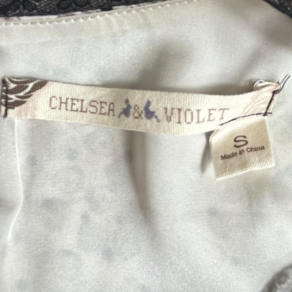 Chelsea &‎ Violet Small Boho Chiffon Lace Maxi Dress Long Sleeve Cottagecore - Picture 8 of 8